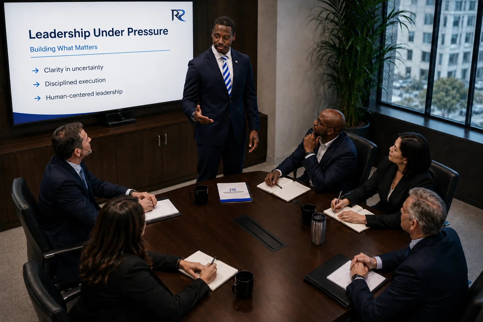 Robert S. Rivers leading an executive leadership session